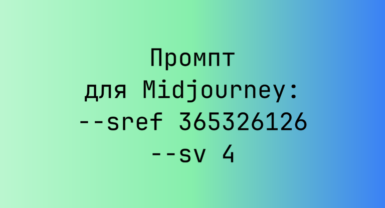 Промпт для Midjourney: –sref 365326126 –sv 4