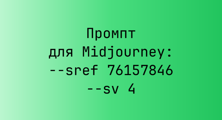 Промпт для Midjourney: –sref 76157846 –sv 4