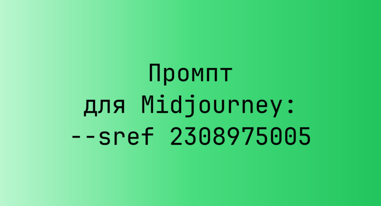 Промпт для Midjourney: –sref 2308975005