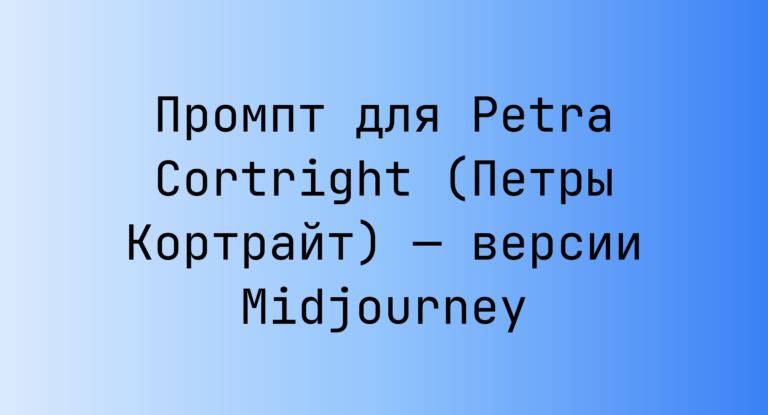 Промпт для Petra Cortright (Петры Кортрайт) — версии Midjourney