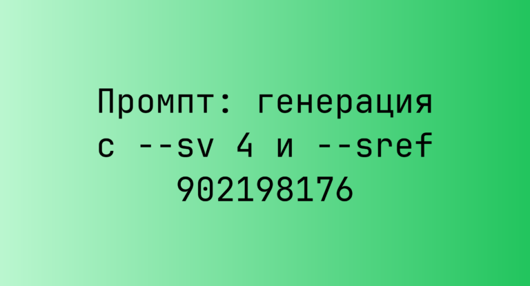 Промпт: генерация с –sv 4 и –sref 902198176