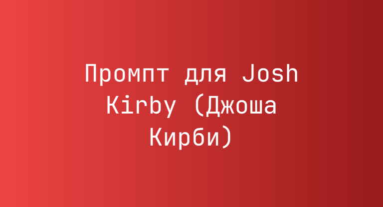 Промпт для Josh Kirby (Джоша Кирби)