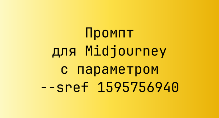 Промпт для Midjourney с параметром –sref 1595756940