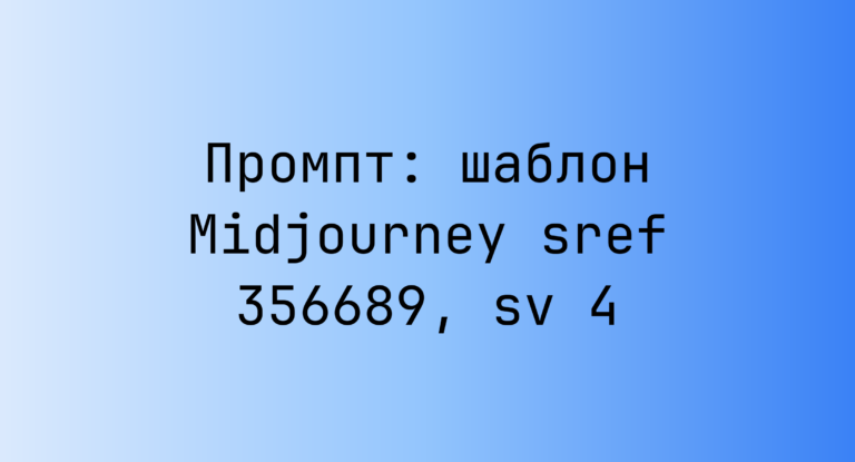 Промпт: шаблон Midjourney sref 356689, sv 4