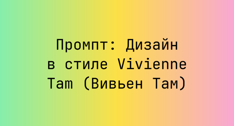 Промпт: Дизайн в стиле Vivienne Tam (Вивьен Там)