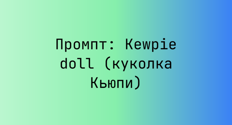 Промпт: Kewpie doll (куколка Кьюпи)