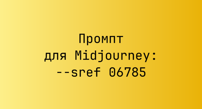 Промпт для Midjourney: –sref 06785