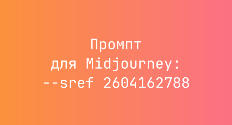 Промпт для Midjourney: –sref 2604162788