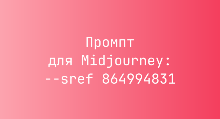 Промпт для Midjourney: –sref 864994831