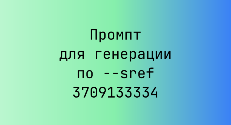 Промпт для генерации по –sref 3709133334