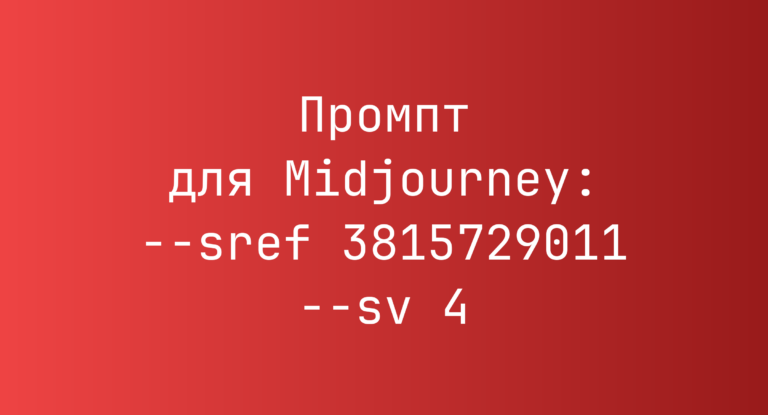 Промпт для Midjourney: –sref 3815729011 –sv 4