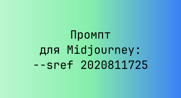 Промпт для Midjourney: –sref 2020811725