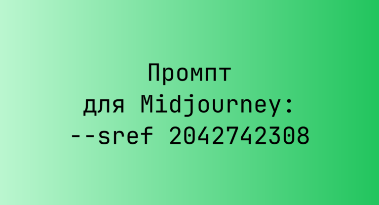 Промпт для Midjourney: –sref 2042742308