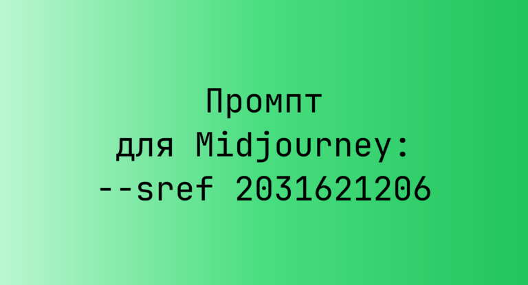 Промпт для Midjourney: –sref 2031621206