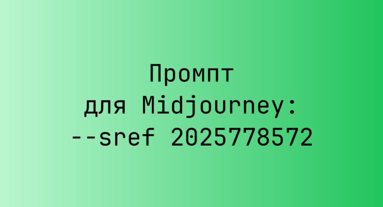 Промпт для Midjourney: –sref 2025778572