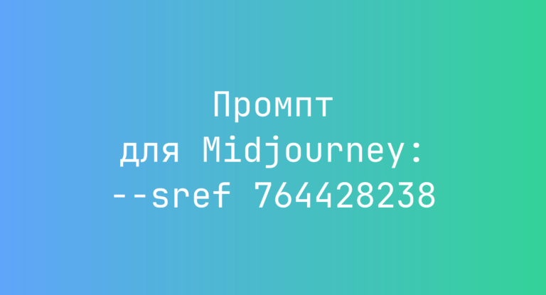 Промпт для Midjourney: –sref 764428238