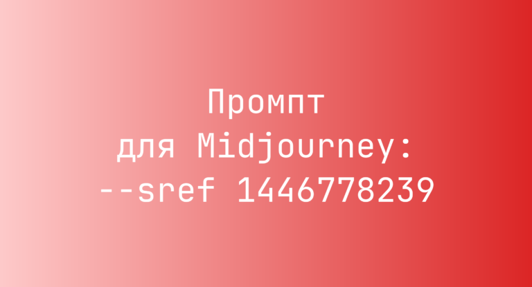 Промпт для Midjourney: –sref 1446778239