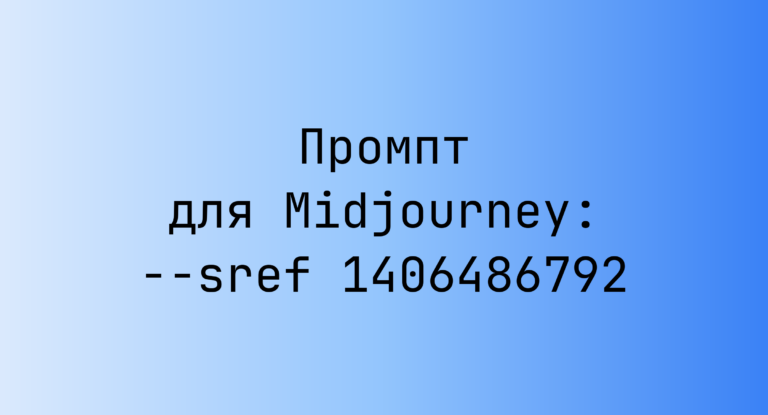 Промпт для Midjourney: –sref 1406486792