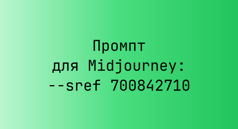 Промпт для Midjourney: –sref 700842710