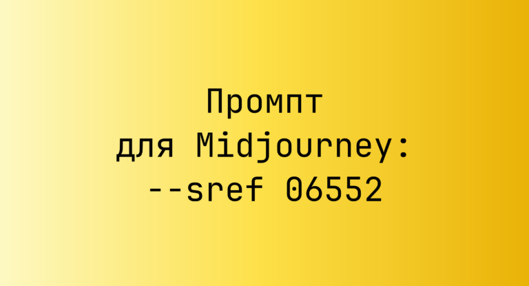 Промпт для Midjourney: –sref 06552