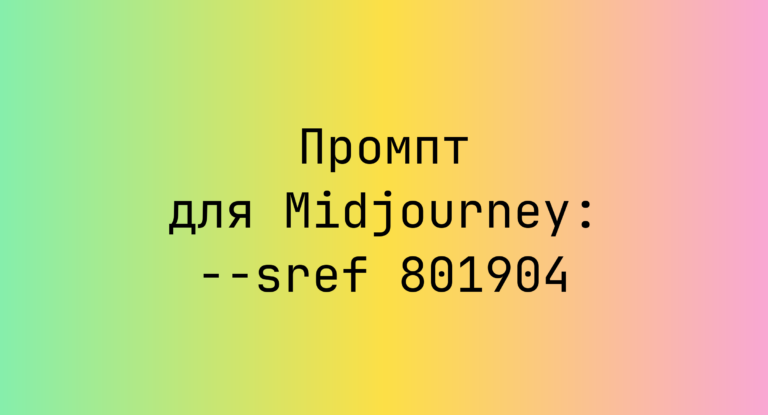 Промпт для Midjourney: –sref 801904