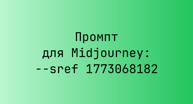 Промпт для Midjourney: –sref 1773068182