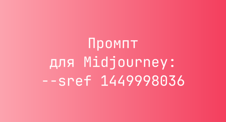 Промпт для Midjourney: –sref 1449998036