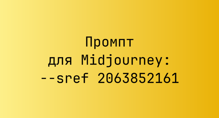 Промпт для Midjourney: –sref 2063852161