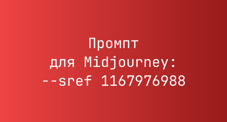 Промпт для Midjourney: –sref 1167976988