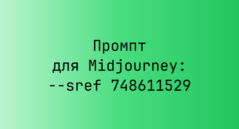 Промпт для Midjourney: –sref 748611529