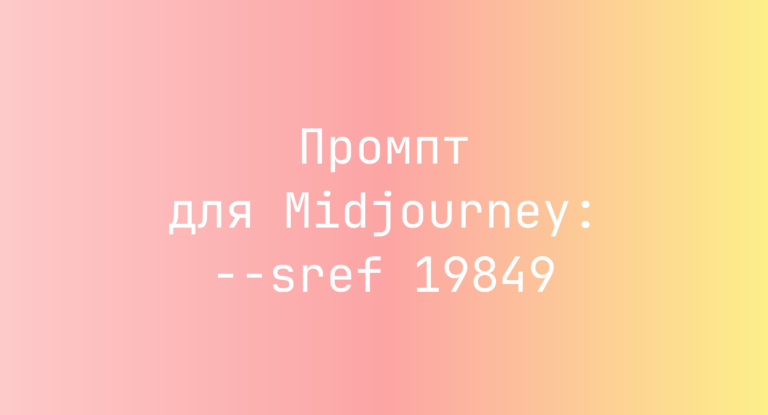 Промпт для Midjourney: –sref 19849