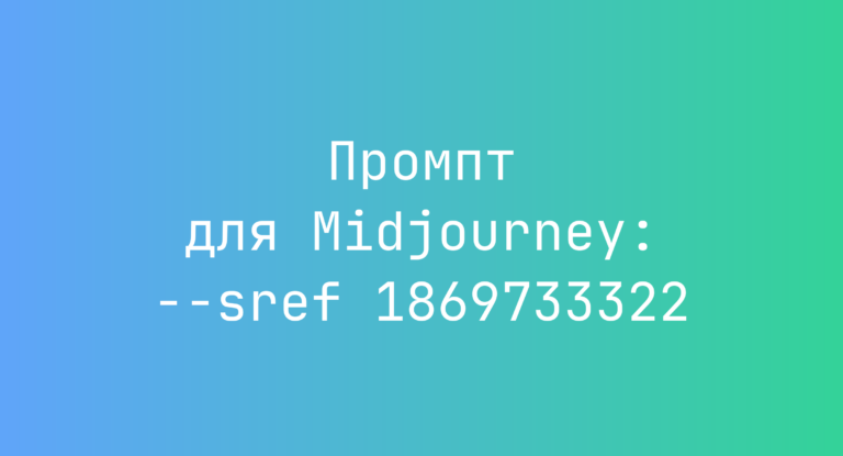Промпт для Midjourney: –sref 1869733322