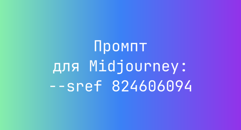 Промпт для Midjourney: –sref 824606094