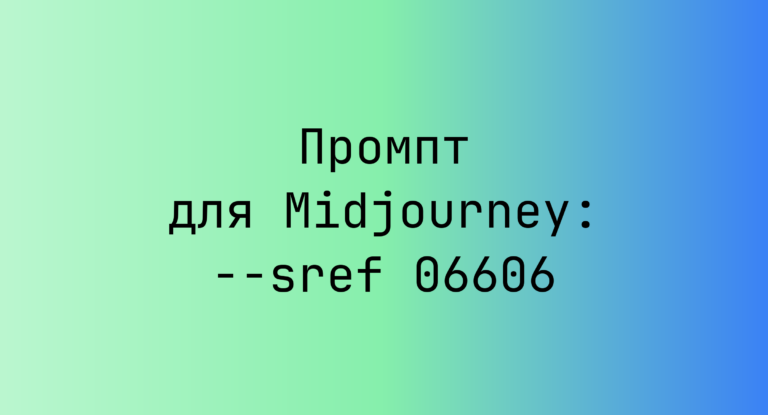 Промпт для Midjourney: –sref 06606