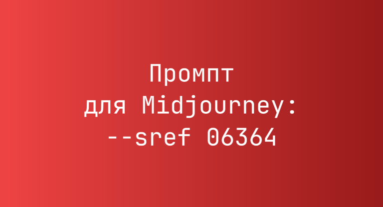 Промпт для Midjourney: –sref 06364