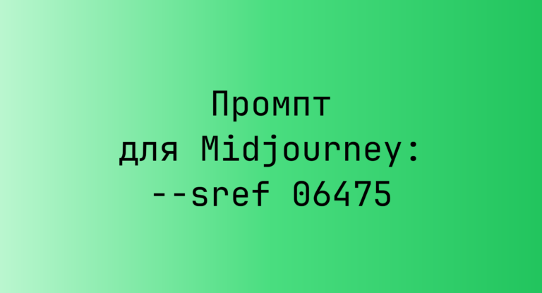 Промпт для Midjourney: –sref 06475