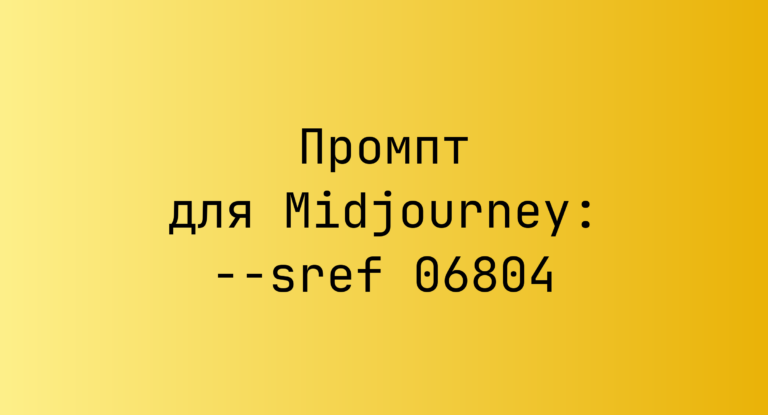 Промпт для Midjourney: –sref 06804