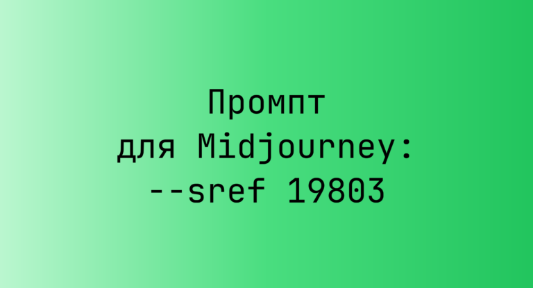 Промпт для Midjourney: –sref 19803